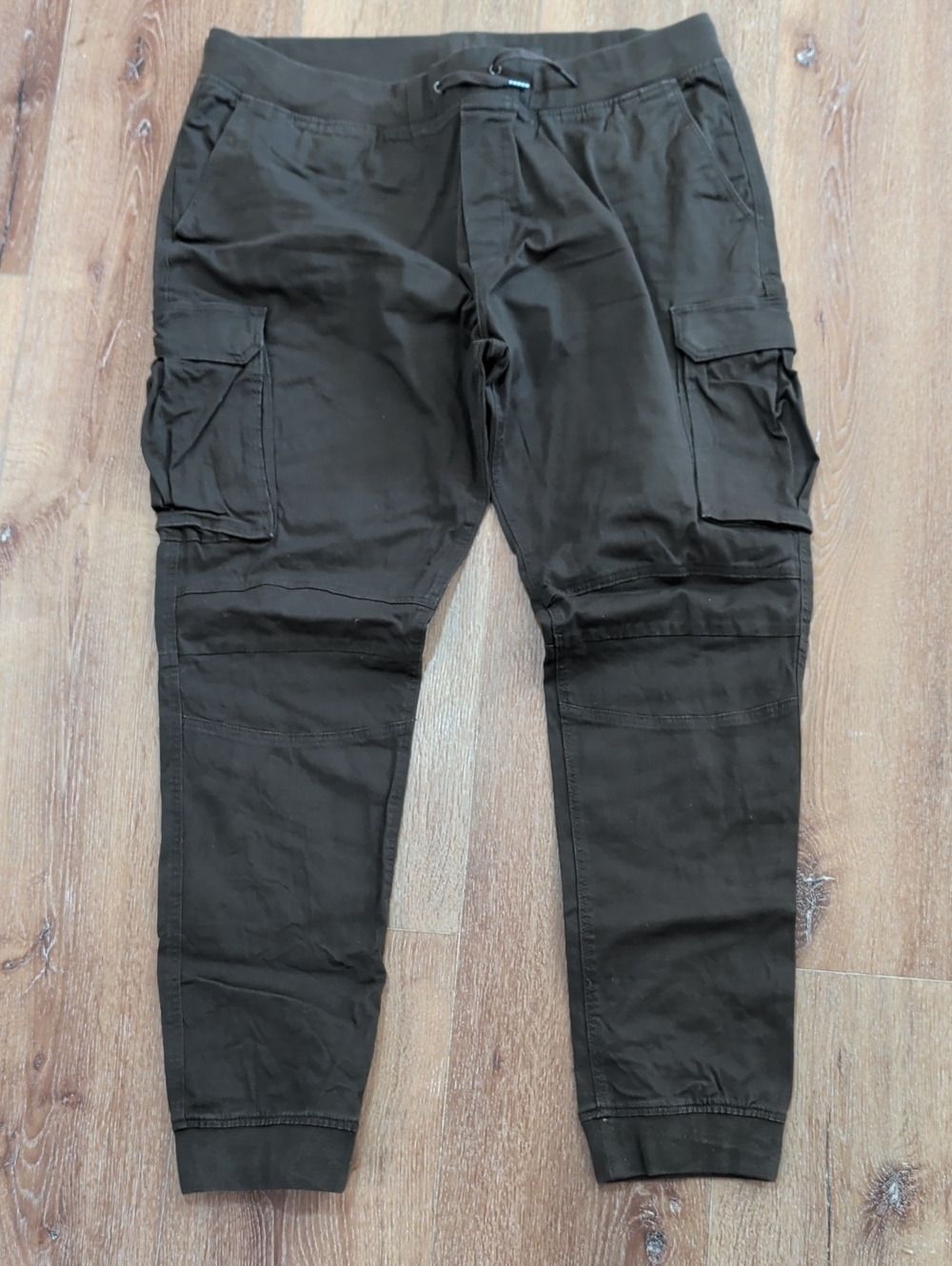 H&M Divided Twill Cargo Joggers - Army Green, Size XXL